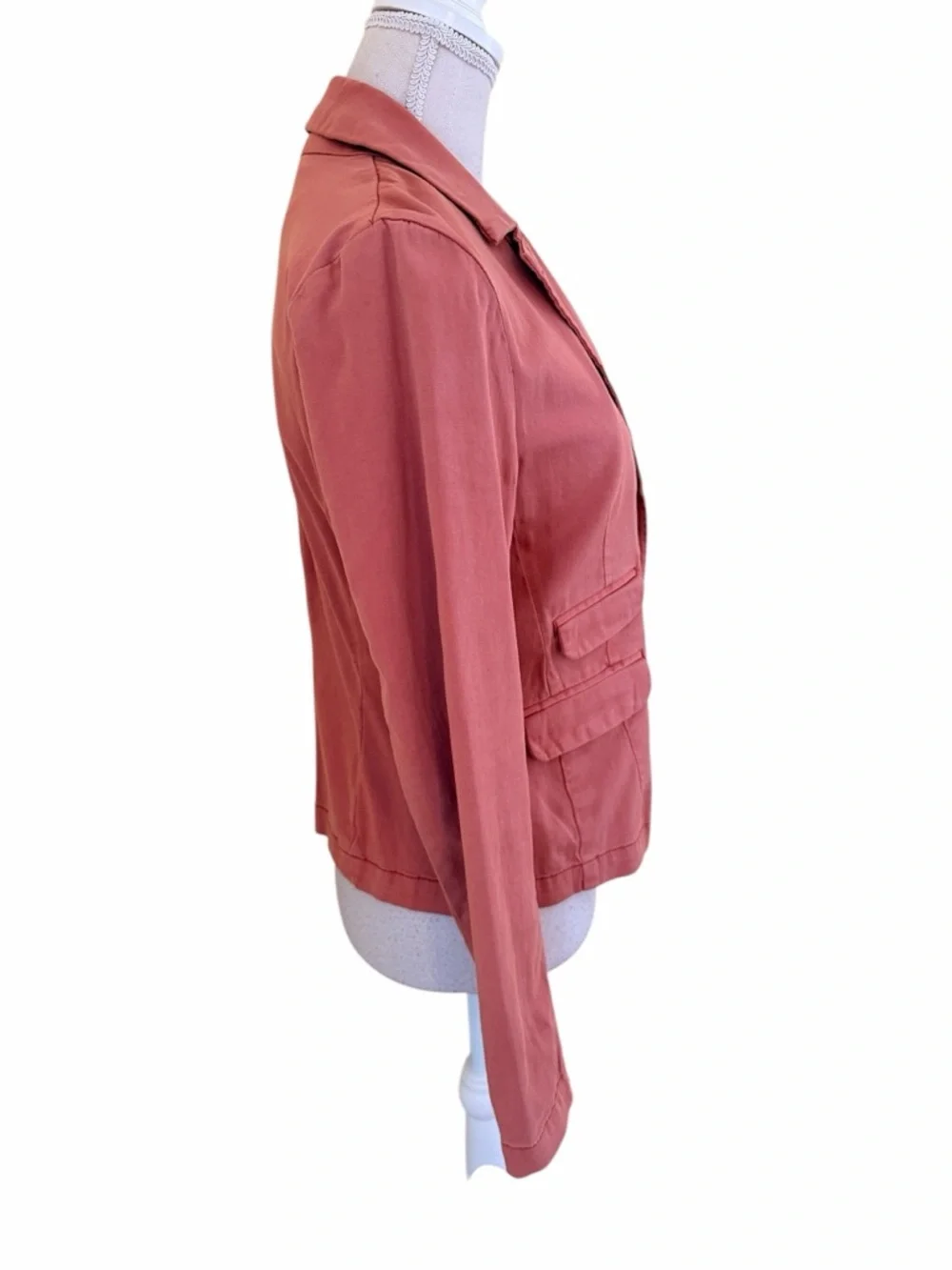 Anthropologie Hei Hei Rust Stretch Cotton Four Pocket Two Button Blazer S